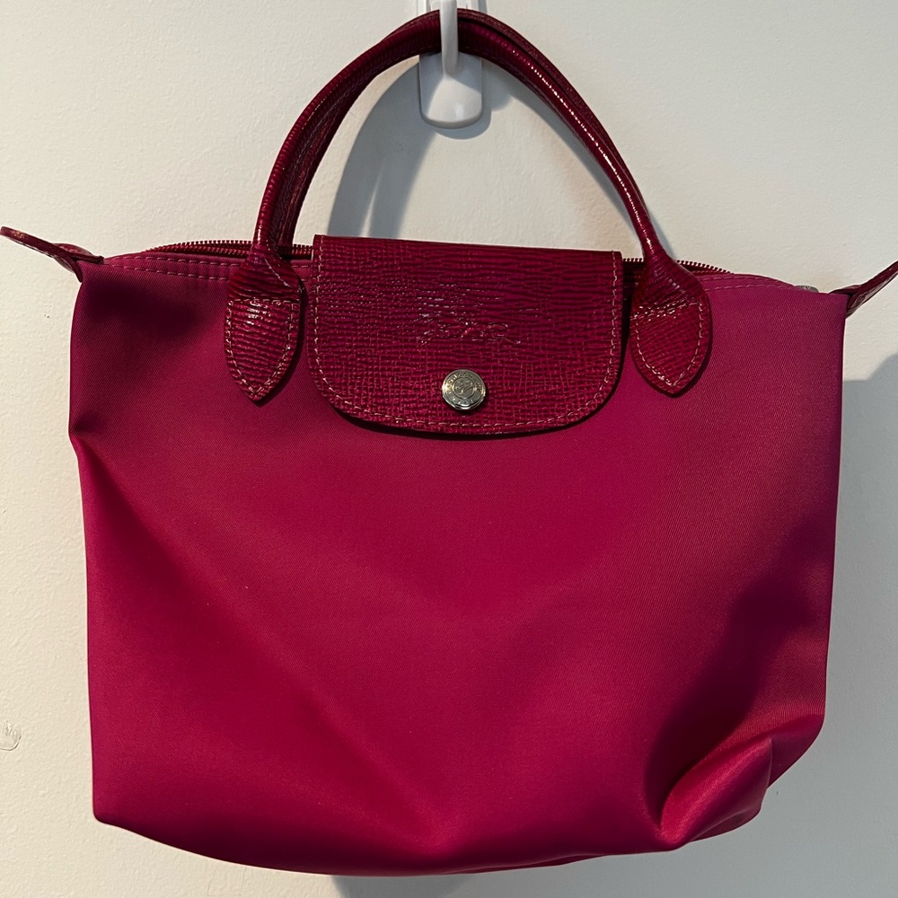 Longchamp hot pink mini Le Pliage